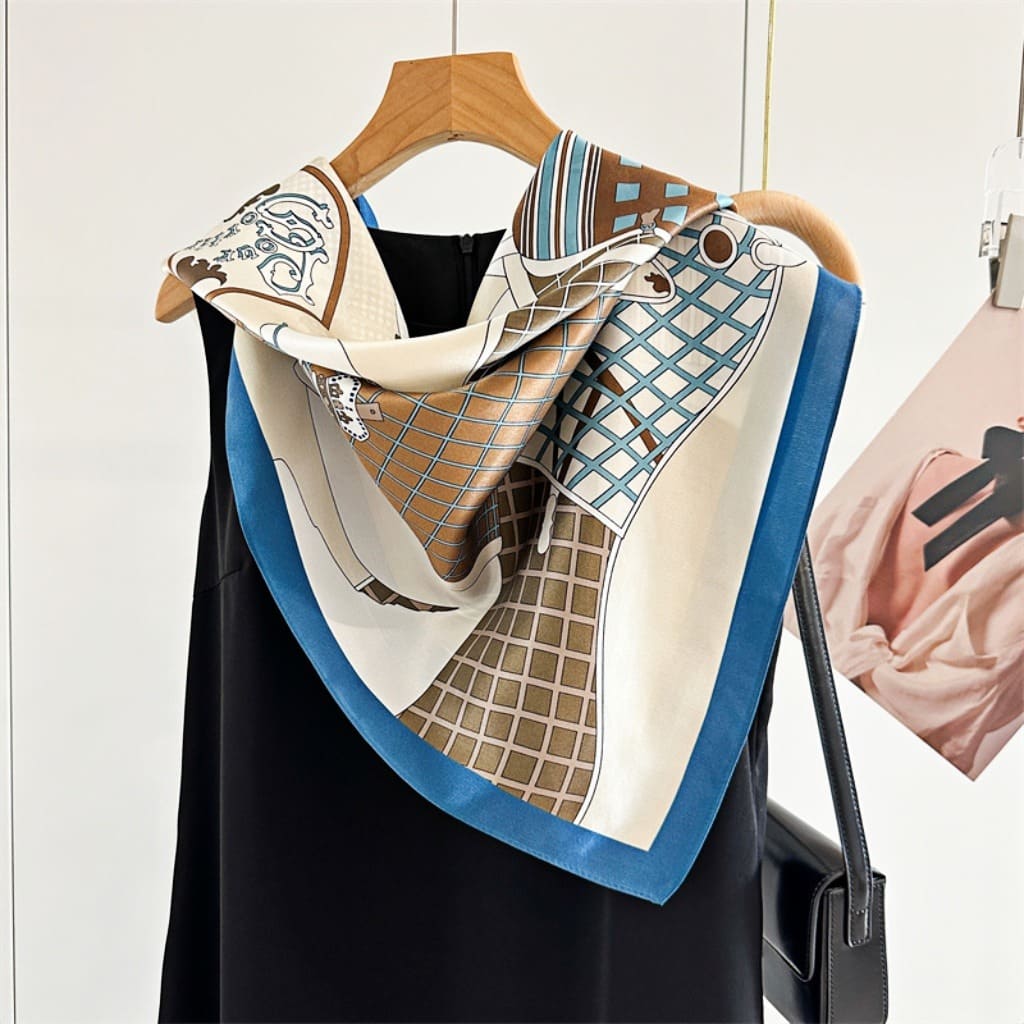 MaraSilk Pure Mulberry Silk Scarf - Square Crepe Satin MS431