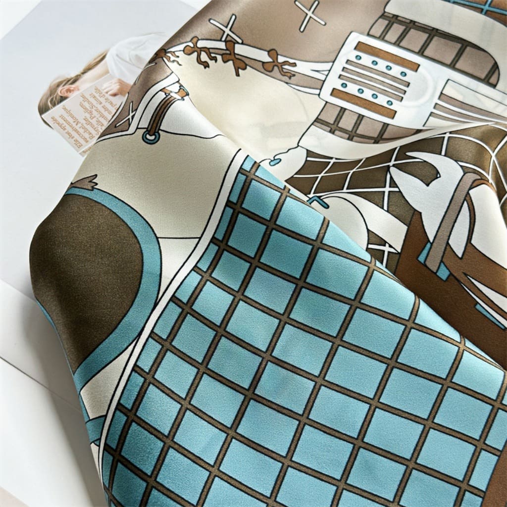 MaraSilk Pure Mulberry Silk Scarf - Square Crepe Satin MS431