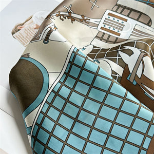 MaraSilk Pure Mulberry Silk Scarf - Square Crepe Satin MS431