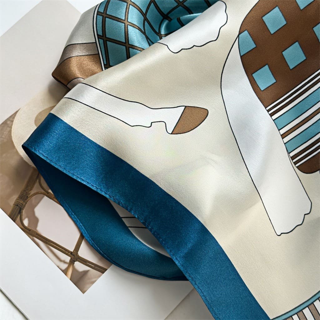 MaraSilk Pure Mulberry Silk Scarf - Square Crepe Satin MS431