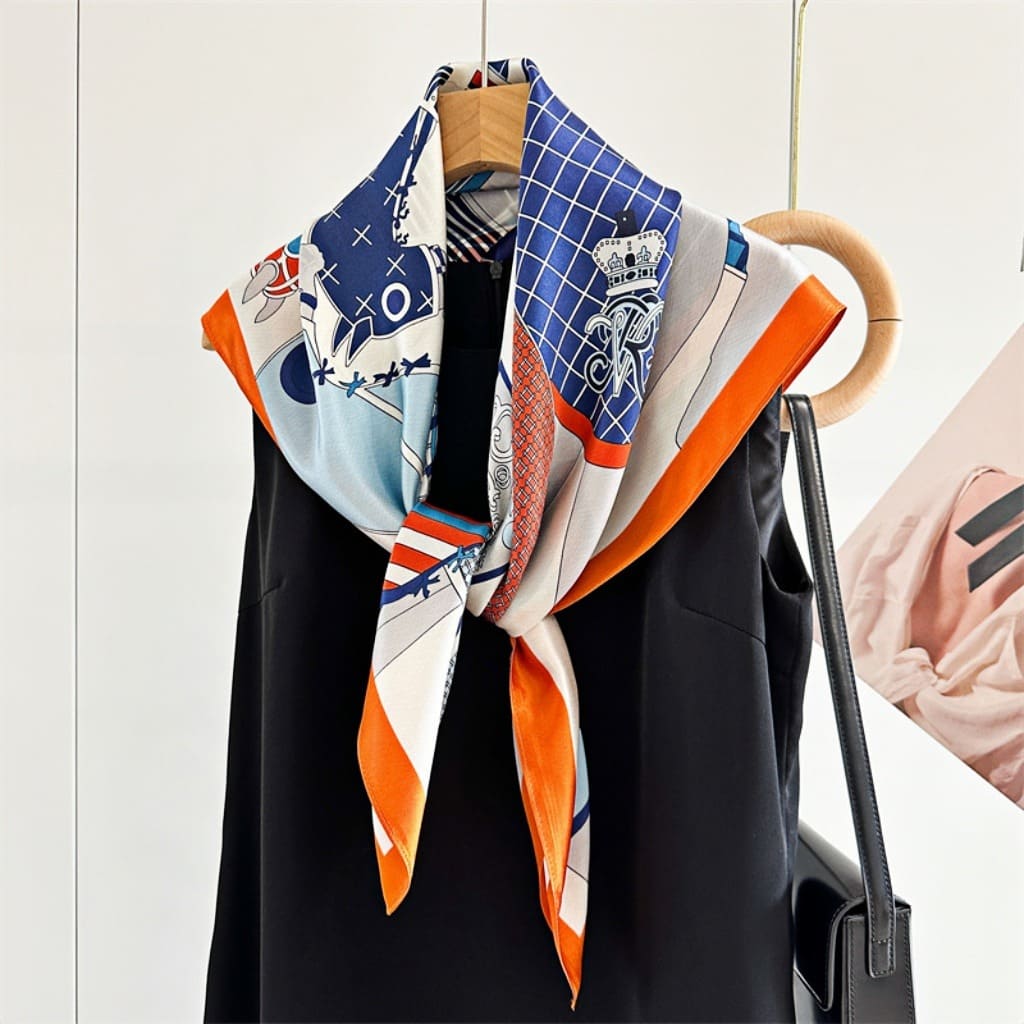 MaraSilk Pure Mulberry Silk Scarf - Square Crepe Satin MS431