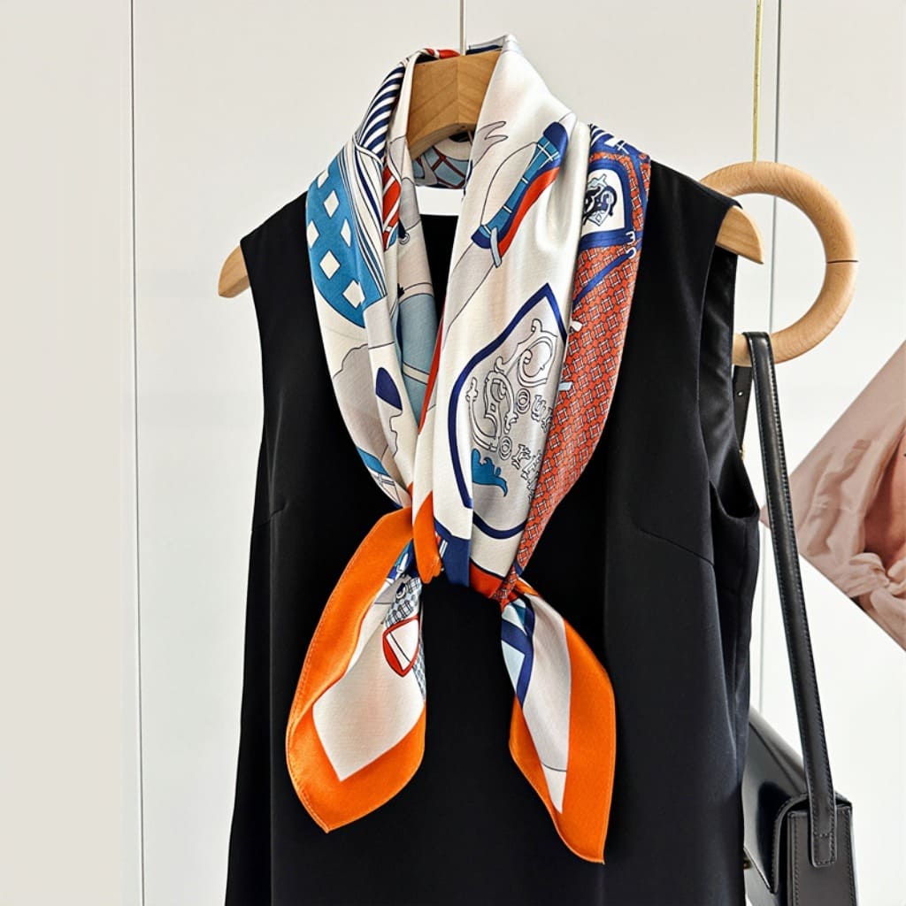 MaraSilk Pure Mulberry Silk Scarf - Square Crepe Satin MS431