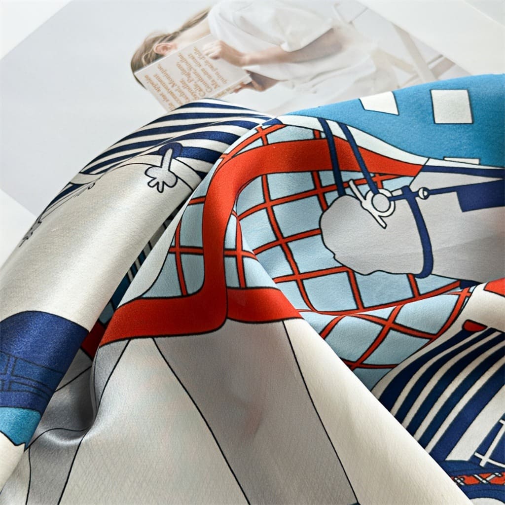 MaraSilk Pure Mulberry Silk Scarf - Square Crepe Satin MS431