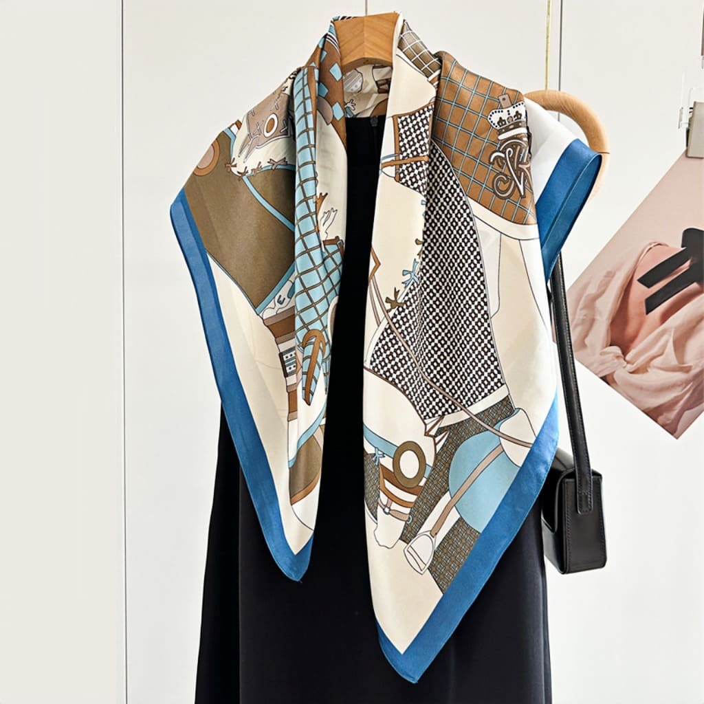 MaraSilk Pure Mulberry Silk Scarf - Square Crepe Satin MS431