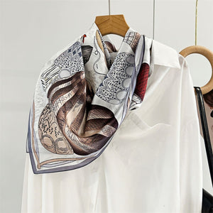 MaraSilk Pure Mulberry Silk Scarf - Square Crepe Satin MS432