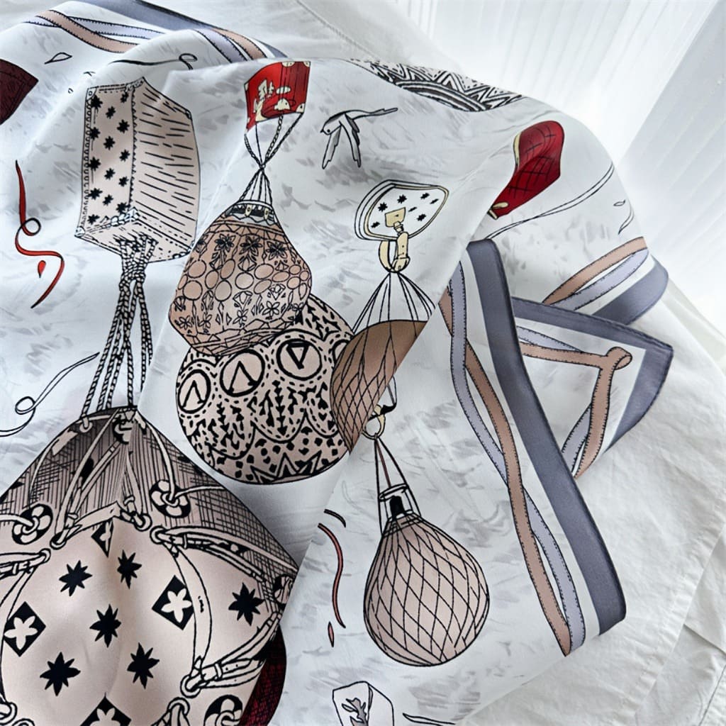 MaraSilk Pure Mulberry Silk Scarf - Square Crepe Satin MS432