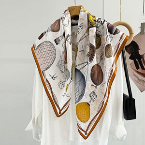 MaraSilk Pure Mulberry Silk Scarf - Square Crepe Satin MS432