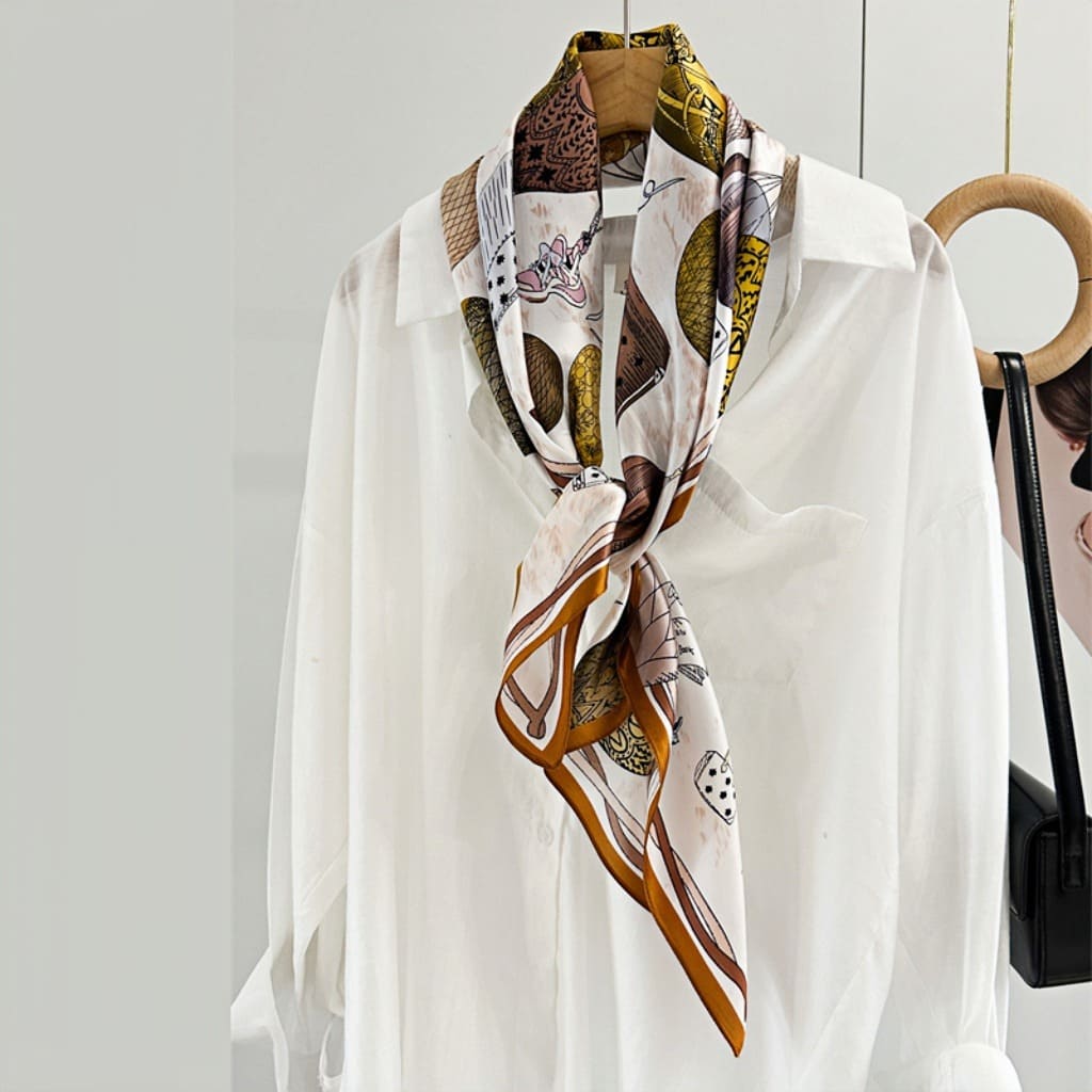 MaraSilk Pure Mulberry Silk Scarf - Square Crepe Satin MS432