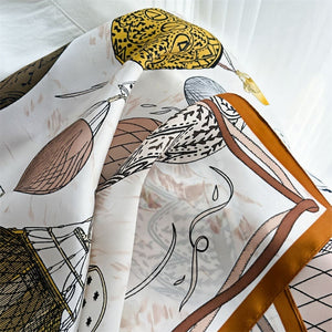 MaraSilk Pure Mulberry Silk Scarf - Square Crepe Satin MS432