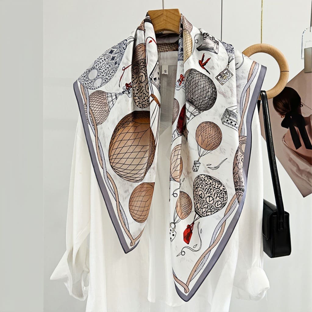 MaraSilk Pure Mulberry Silk Scarf - Square Crepe Satin MS432