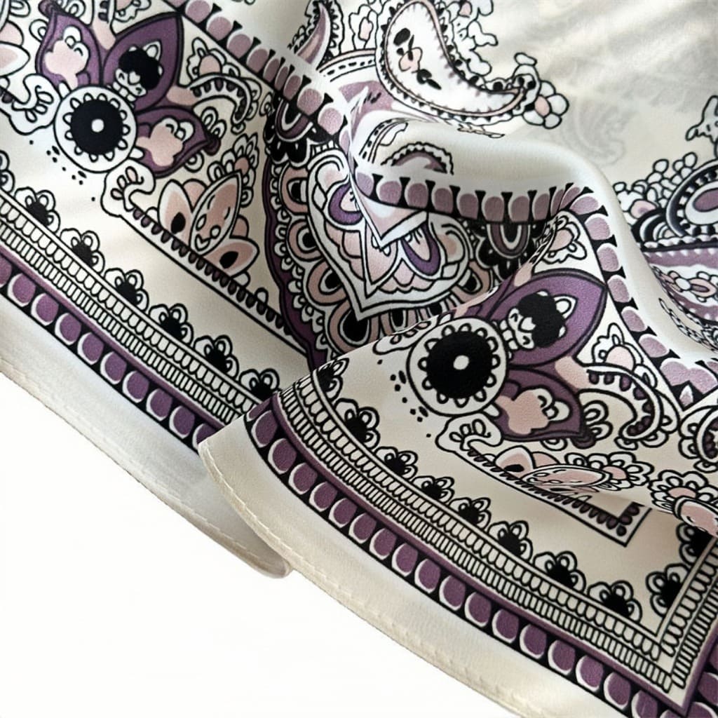 MaraSilk Pure Mulberry Silk Scarf - Square Crepe Satin MS434