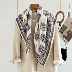 MaraSilk Pure Mulberry Silk Scarf - Square Crepe Satin MS434