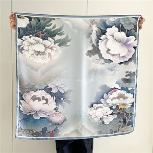 MaraSilk Pure Mulberry Silk Scarf - Square Crepe Satin MS435