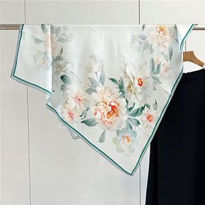 MaraSilk Pure Mulberry Silk Scarf - Square Crepe Satin MS436