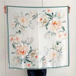 MaraSilk Pure Mulberry Silk Scarf - Square Crepe Satin MS436