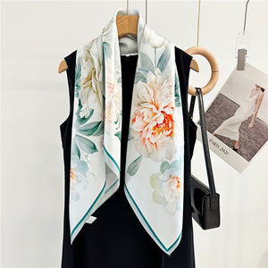 MaraSilk Pure Mulberry Silk Scarf - Square Crepe Satin MS436