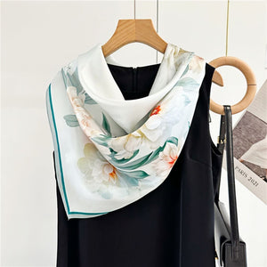 MaraSilk Pure Mulberry Silk Scarf - Square Crepe Satin MS436
