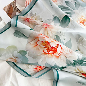 MaraSilk Pure Mulberry Silk Scarf - Square Crepe Satin MS436