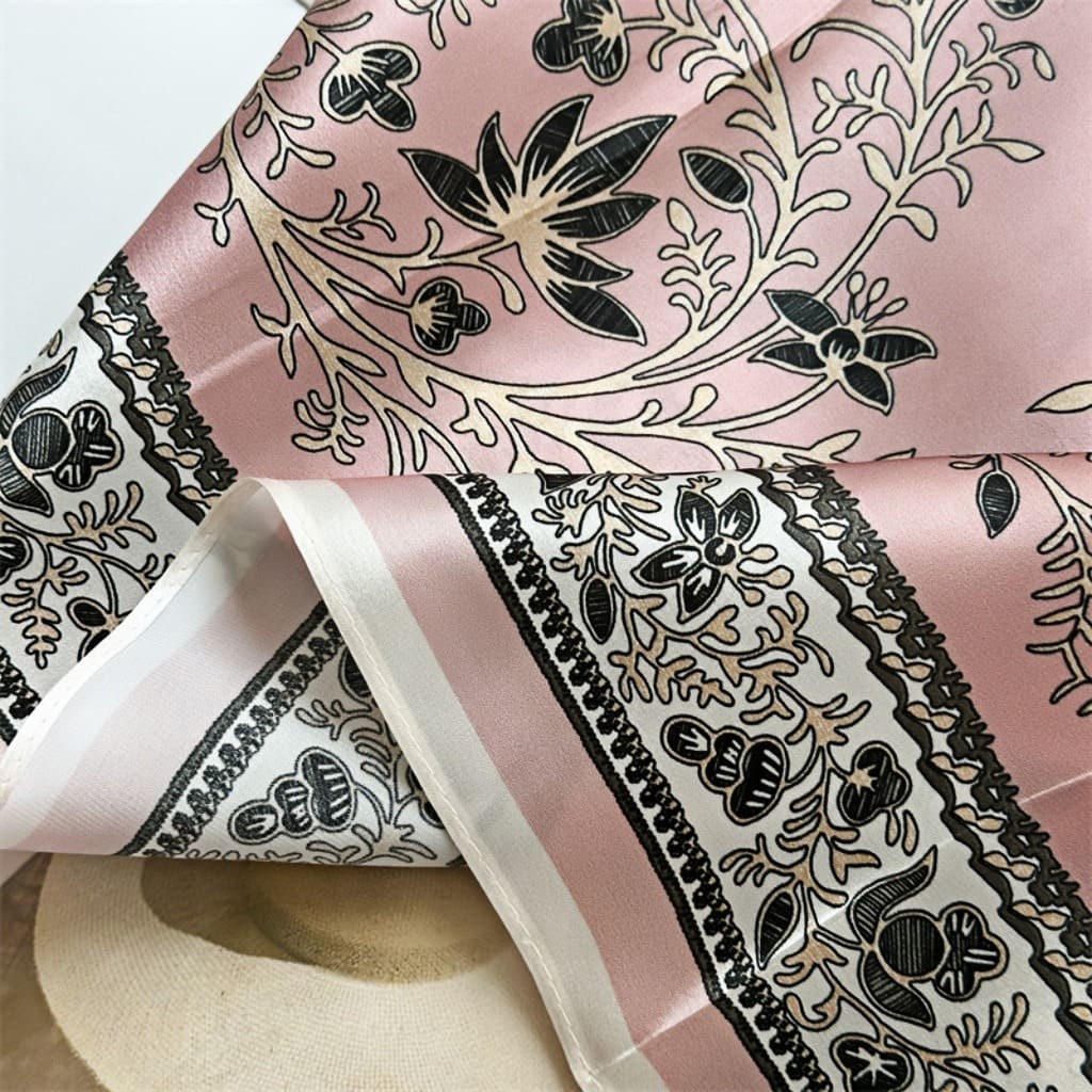 MaraSilk Pure Mulberry Silk Scarf - Square Crepe Satin MS437