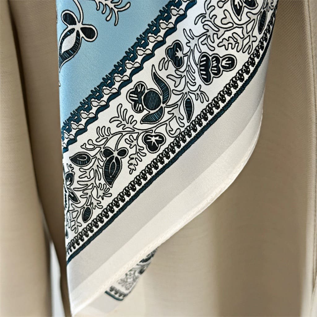 MaraSilk Pure Mulberry Silk Scarf - Square Crepe Satin MS437