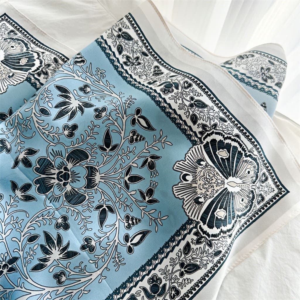 MaraSilk Pure Mulberry Silk Scarf - Square Crepe Satin MS437