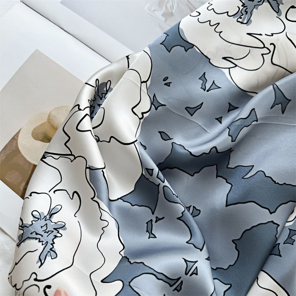 MaraSilk Pure Mulberry Silk Scarf - Square Crepe Satin MS438