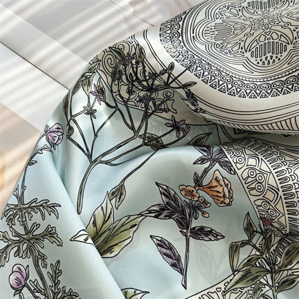 MaraSilk Pure Mulberry Silk Scarf - Square Crepe Satin MS439