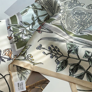 MaraSilk Pure Mulberry Silk Scarf - Square Crepe Satin MS439