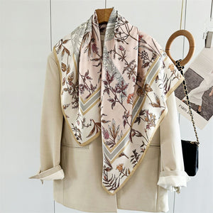 MaraSilk Pure Mulberry Silk Scarf - Square Crepe Satin MS439