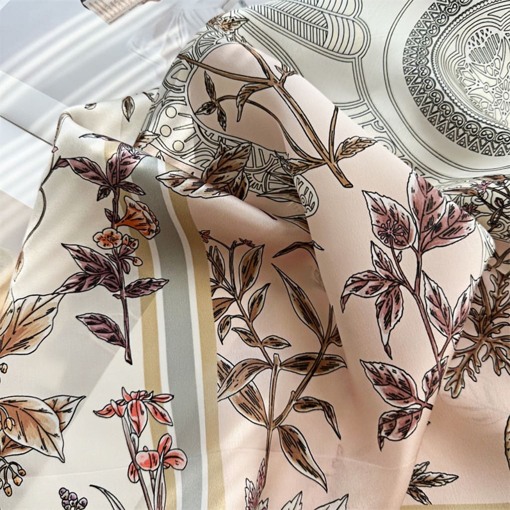 MaraSilk Pure Mulberry Silk Scarf - Square Crepe Satin MS439