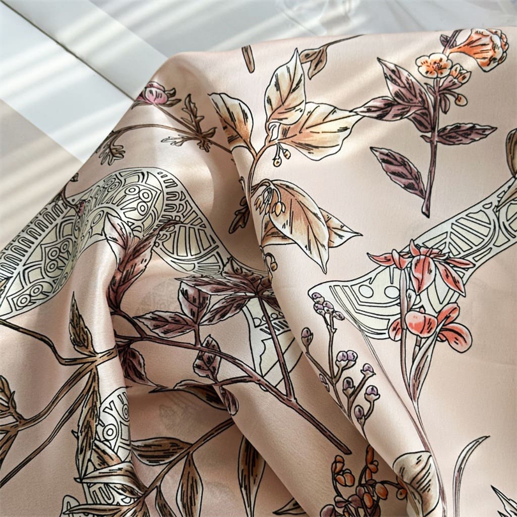 MaraSilk Pure Mulberry Silk Scarf - Square Crepe Satin MS439