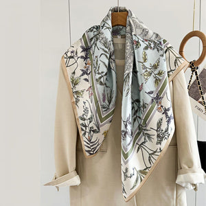 MaraSilk Pure Mulberry Silk Scarf - Square Crepe Satin MS439