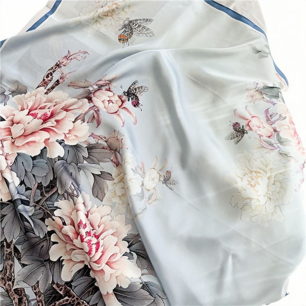 MaraSilk Pure Mulberry Silk Scarf - Square Crepe Satin MS440