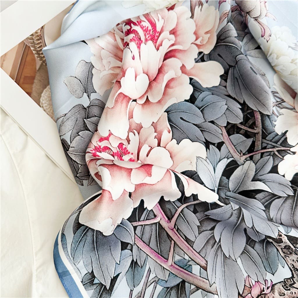 MaraSilk Pure Mulberry Silk Scarf - Square Crepe Satin MS440