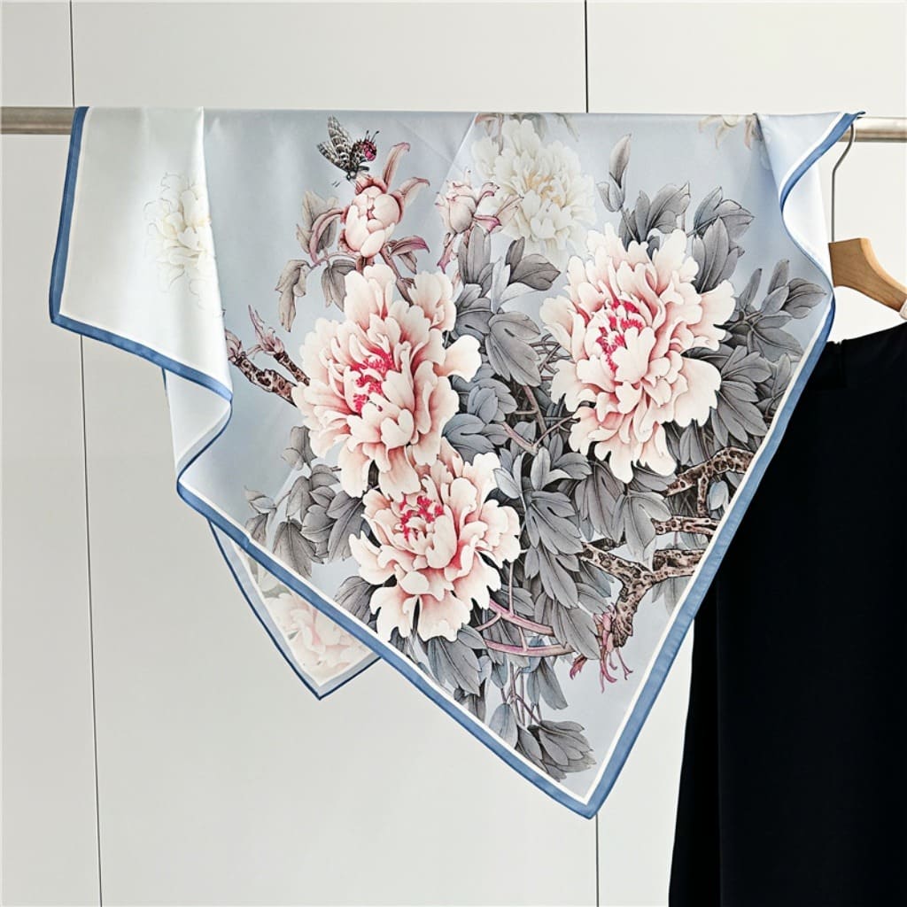 MaraSilk Pure Mulberry Silk Scarf - Square Crepe Satin MS440