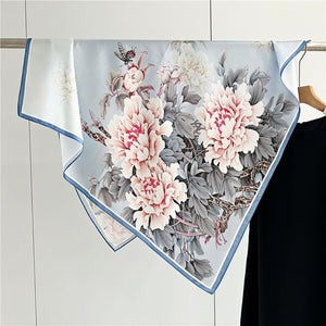 MaraSilk Pure Mulberry Silk Scarf - Square Crepe Satin MS440