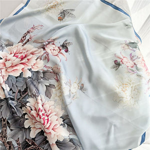 MaraSilk Pure Mulberry Silk Scarf - Square Crepe Satin MS440