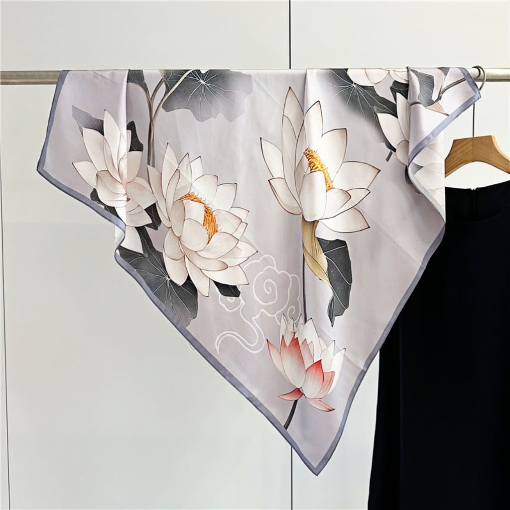 MaraSilk Pure Mulberry Silk Scarf - Square Crepe Satin MS441
