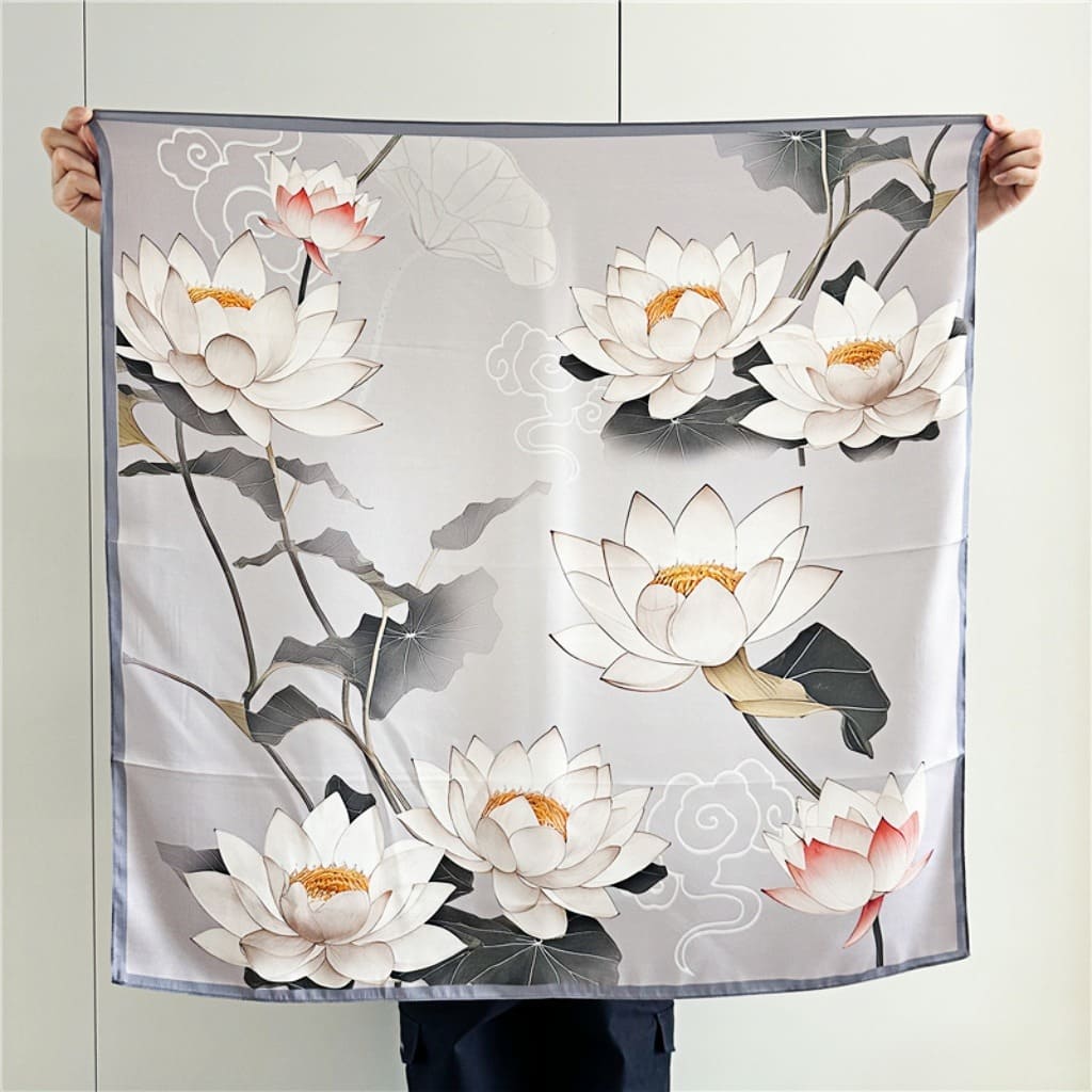 MaraSilk Pure Mulberry Silk Scarf - Square Crepe Satin MS441