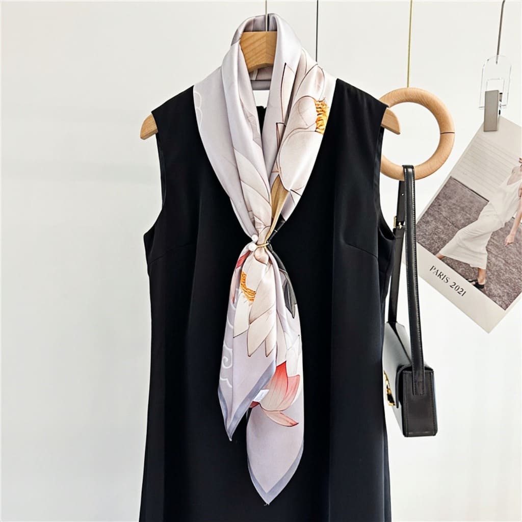 MaraSilk Pure Mulberry Silk Scarf - Square Crepe Satin MS441