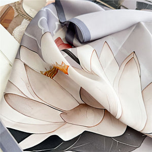 MaraSilk Pure Mulberry Silk Scarf - Square Crepe Satin MS441