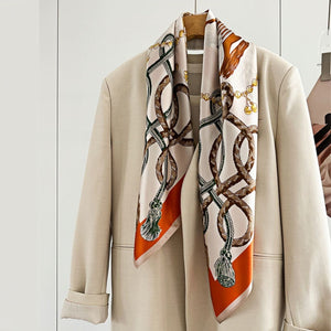 MaraSilk Pure Mulberry Silk Scarf - Square Crepe Satin MS442