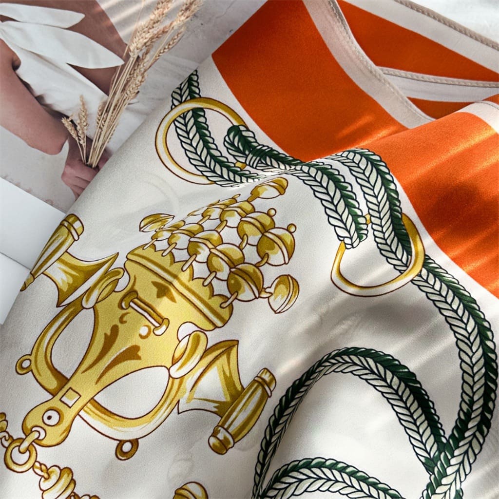 MaraSilk Pure Mulberry Silk Scarf - Square Crepe Satin MS442