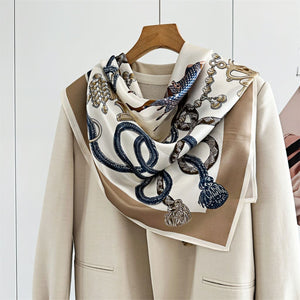 MaraSilk Pure Mulberry Silk Scarf - Square Crepe Satin MS442