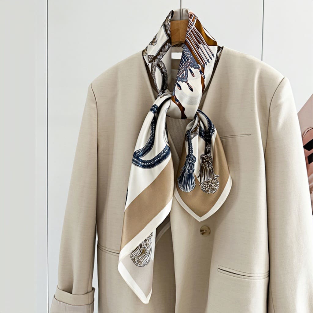 MaraSilk Pure Mulberry Silk Scarf - Square Crepe Satin MS442