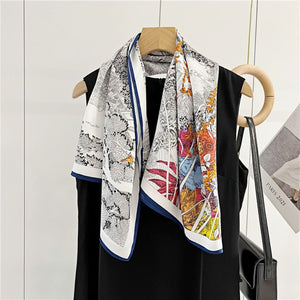 MaraSilk Pure Mulberry Silk Scarf - Square Crepe Satin MS443 34" x 34" MS44301