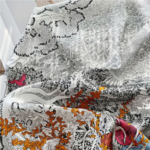 MaraSilk Pure Mulberry Silk Scarf - Square Crepe Satin MS443