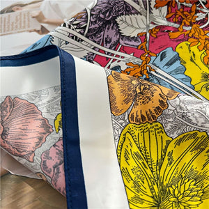 MaraSilk Pure Mulberry Silk Scarf - Square Crepe Satin MS443