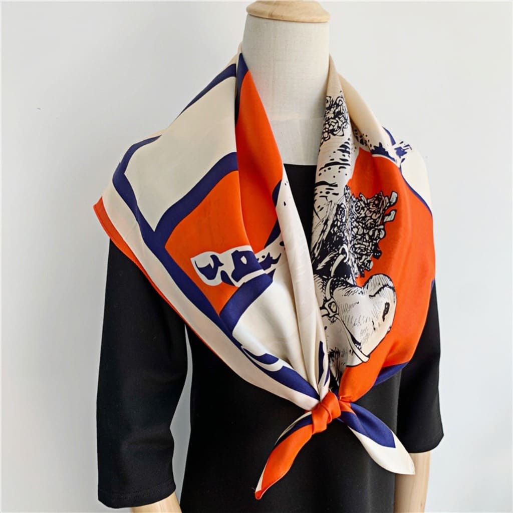 MaraSilk Pure Mulberry Silk Scarf - Square Crepe Satin MS444 34" x 34" MS44401