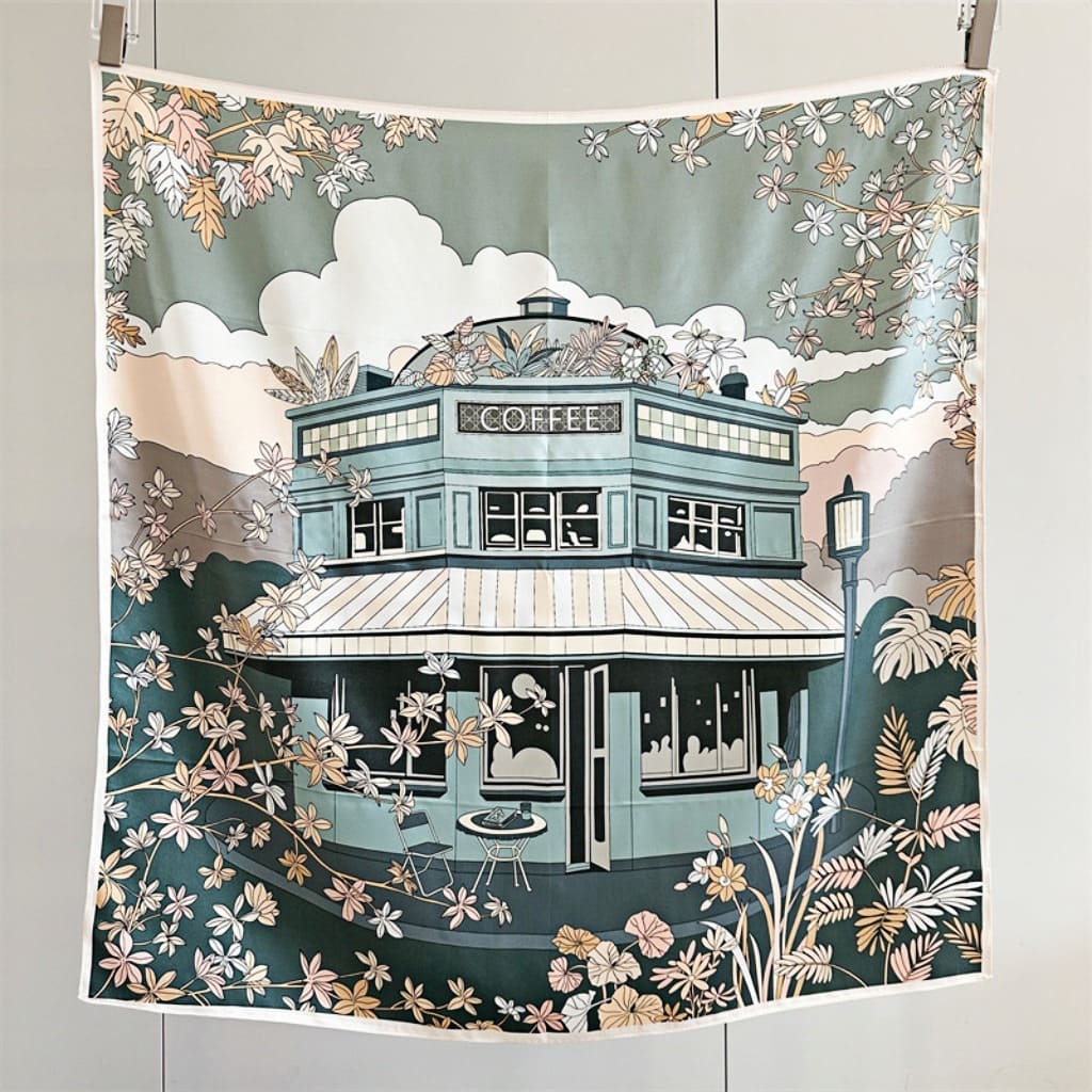 MaraSilk Pure Mulberry Silk Scarf - Square Crepe Satin MS445